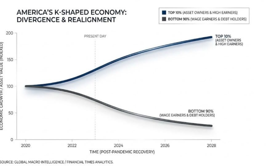 Inflation pressure widens K-shaped economy for families